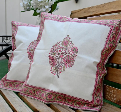 Elegant Buta Print Cotton Cushion Cover (CU02)